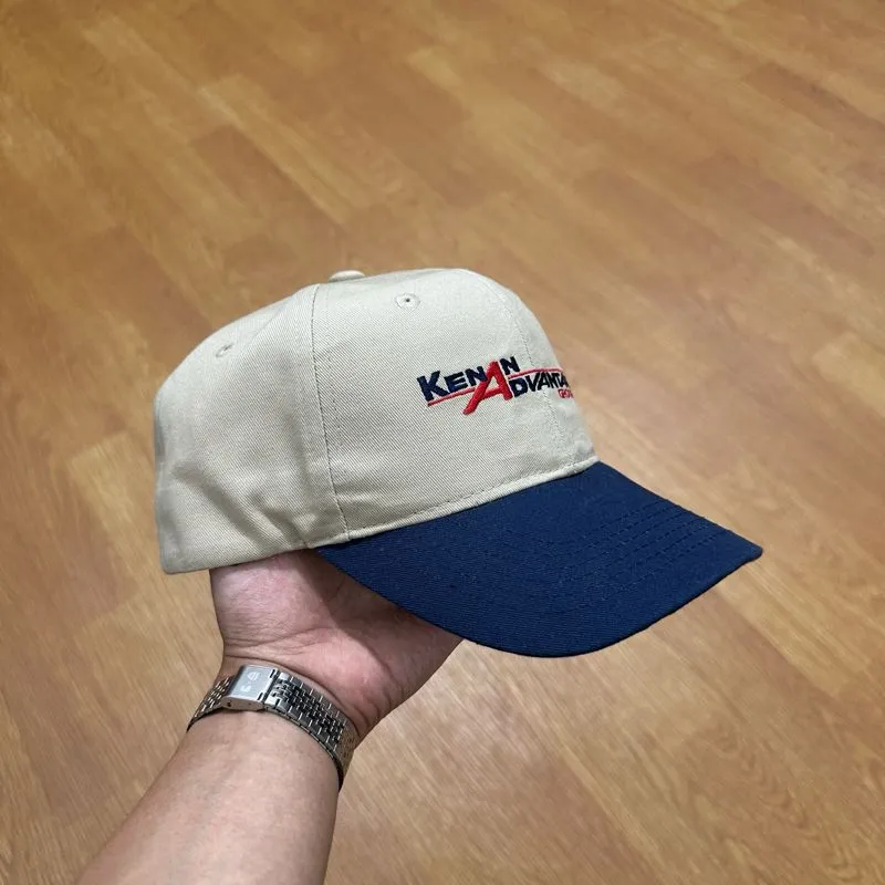 Vintage Streetwear Hat Pria tan navy photo 1