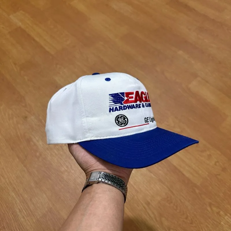 Vintage Streetwear Hat Pria white blue photo 1