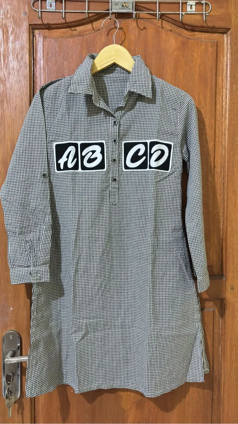 Minimalist Muslim Blouse Wanita black gray photo 1