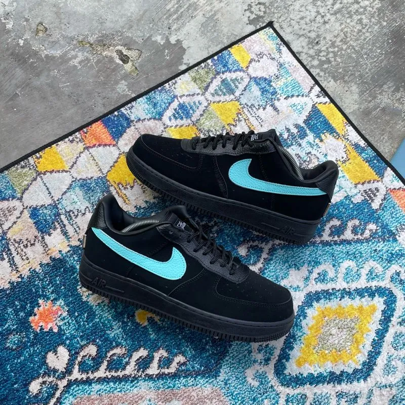 Nike Casual Reworked Sneakers Pria black blue photo 1