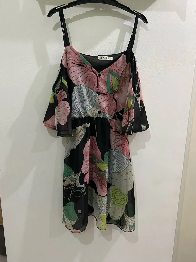 Fairy Summer dress Wanita pink black photo 1
