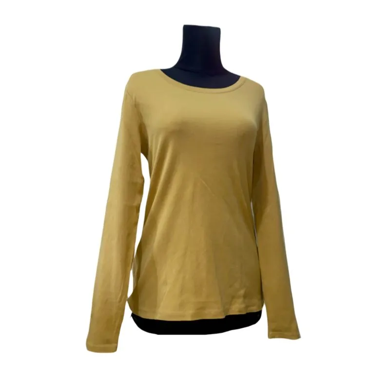 Uniqlo Minimalist Casual T-shirt Wanita multicolor yellow photo 1