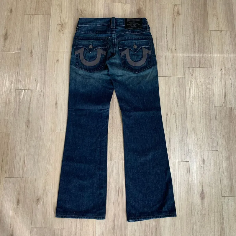 True Religion Vintage Y2K Wide leg jeans Wanita navy photo 1