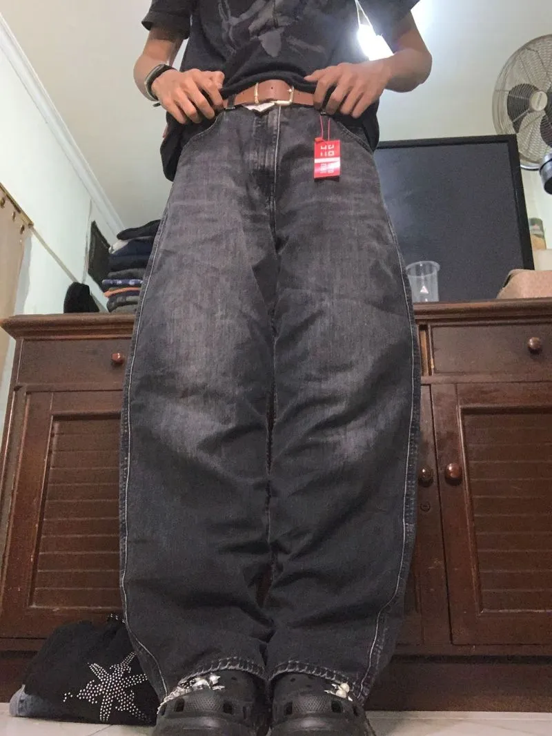 Uniqlo Y2K Jeans Pria black photo 1