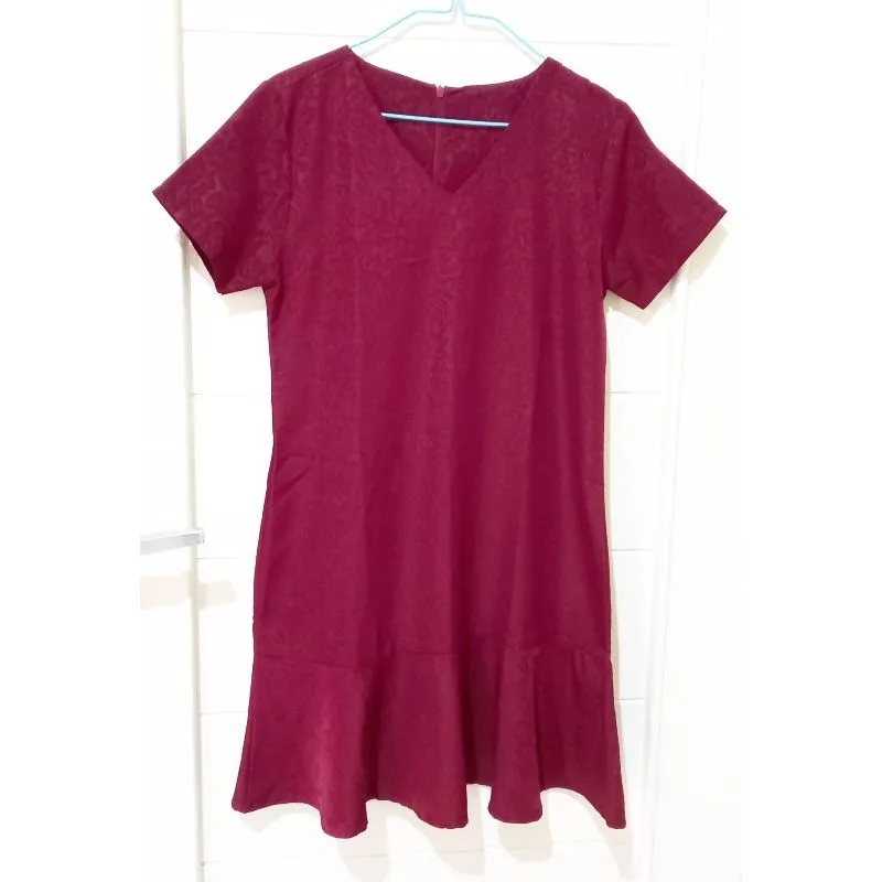 Minimalist Casual Casual dress Wanita red photo 1