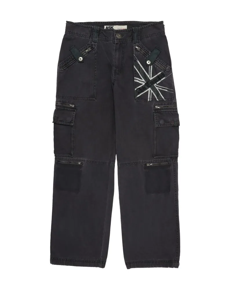 ASK Enquired Streetwear Y2K Casual pants Pria black gray photo 1