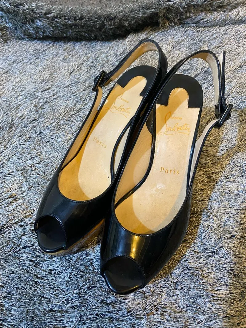 Christian Louboutin Luxury Wedge Wanita black photo 1