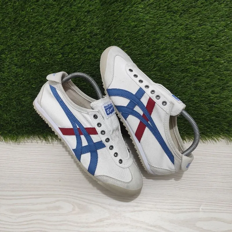 Onitsuka Tiger Casual Sneakers Pria white blue photo 1