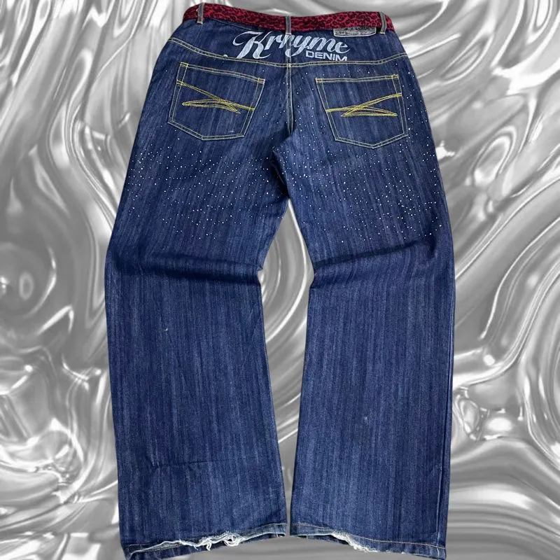 Japanese brand Grunge Emo Jeans Pria black blue photo 1