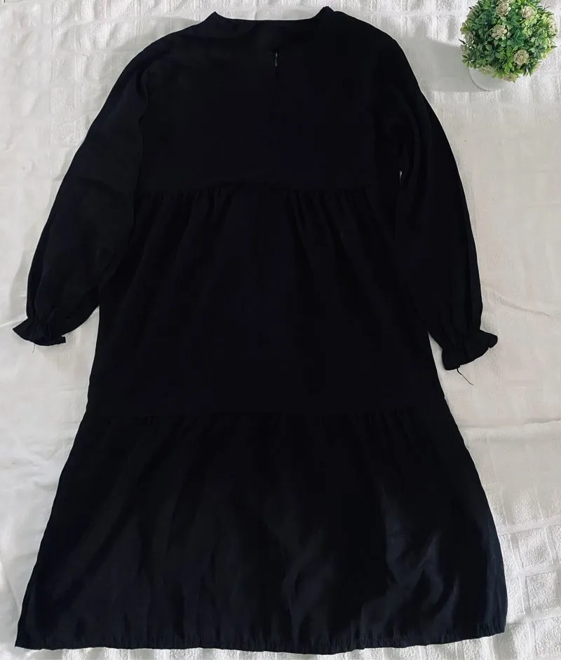 Minimalist Casual dress Wanita black photo 1
