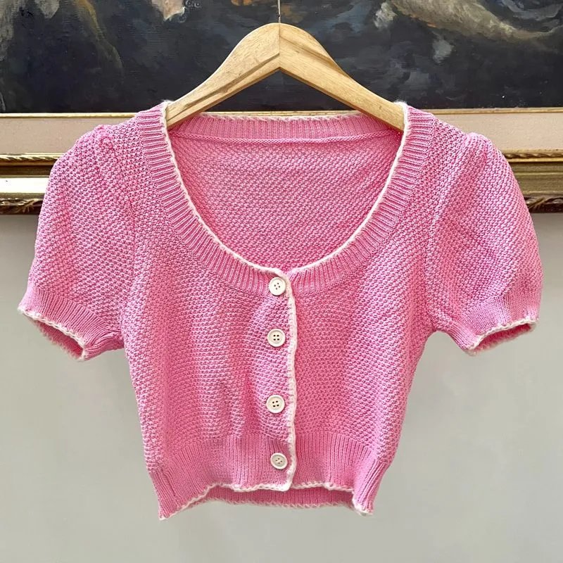 Coquette Casual Crop top Wanita pink photo 1