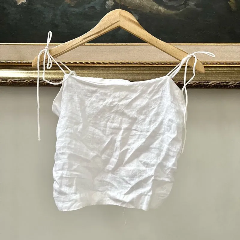 H&M Minimalist Casual Cami top Wanita white photo 1