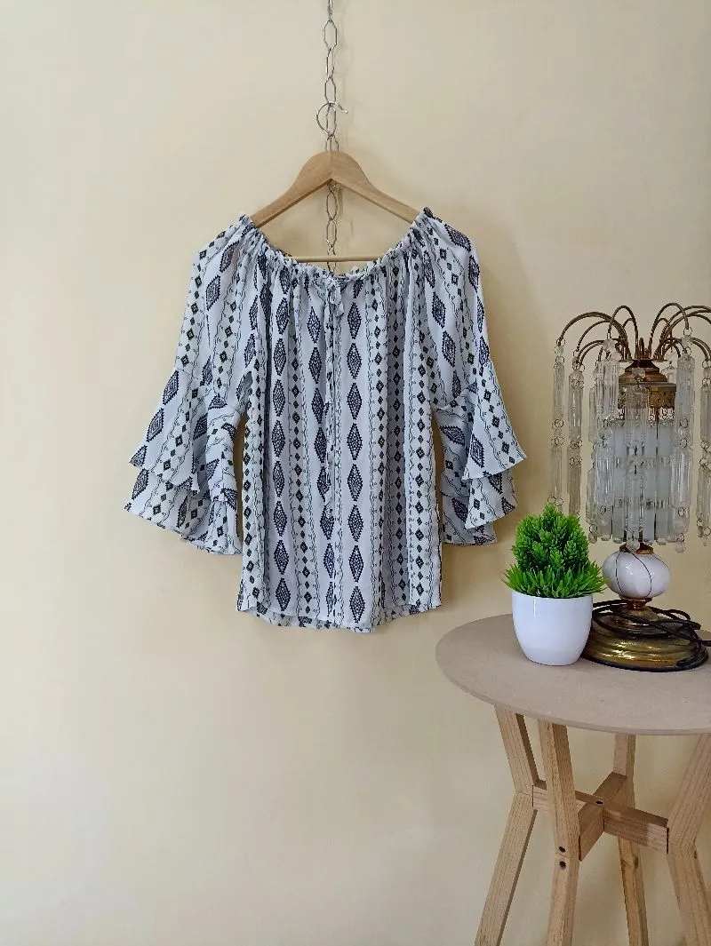Luxury Lolita Blouse Wanita white brown photo 1
