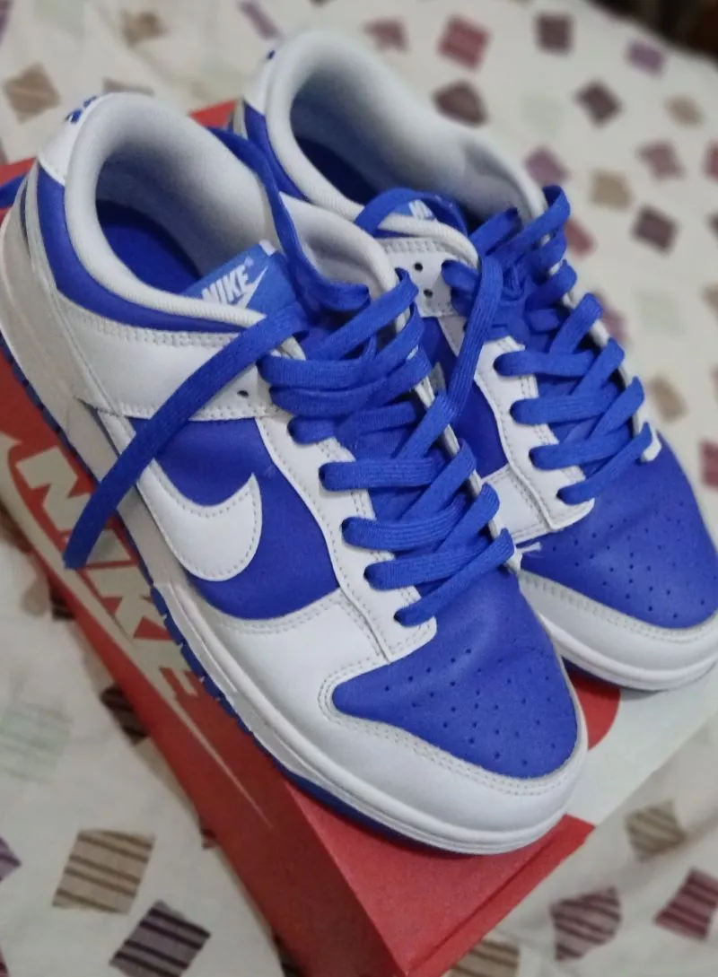 Nike Casual Sneakers Pria white blue photo 1