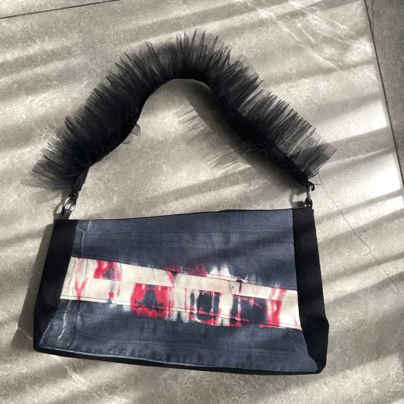 Y2K Emo Shoulder bag Wanita navy black photo 1