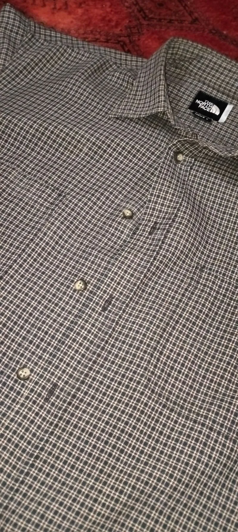The North Face Vintage Streetwear Formal shirt Pria black gray photo 1