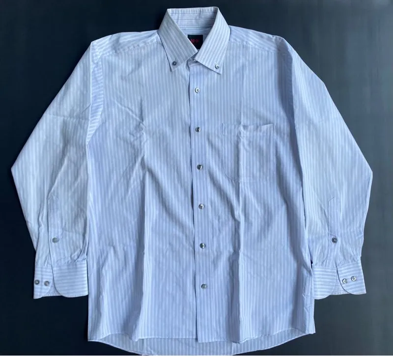 Casual Formal shirt Pria white blue photo 1