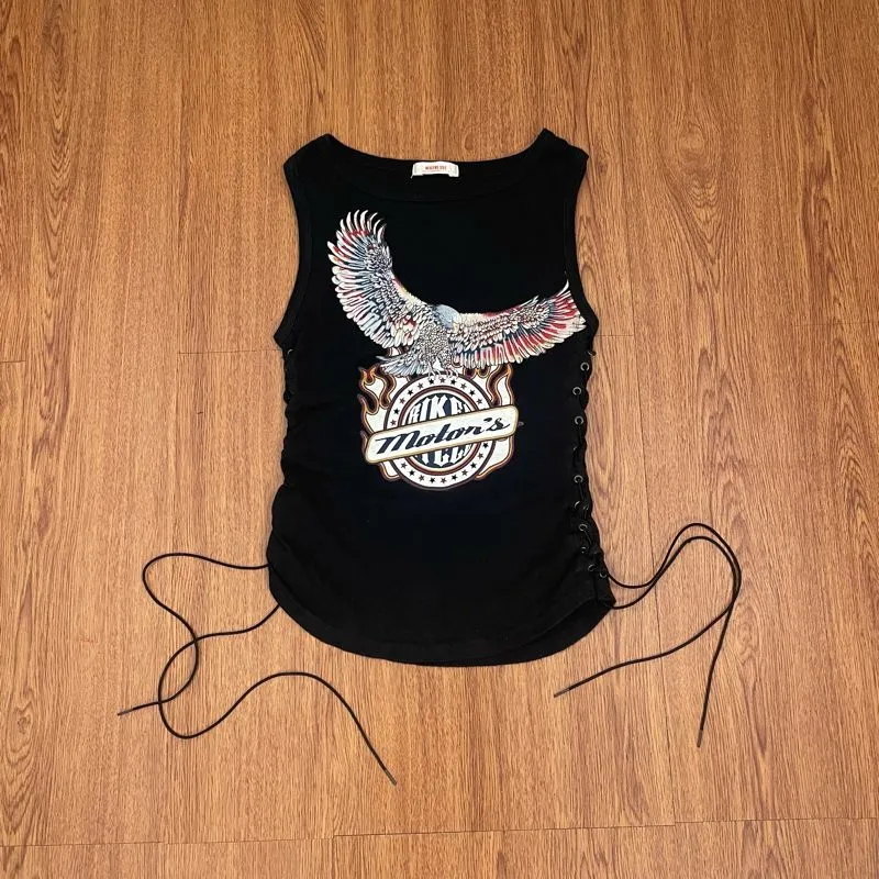 Japanese brand Vintage Y2K T-shirt Wanita black photo 1
