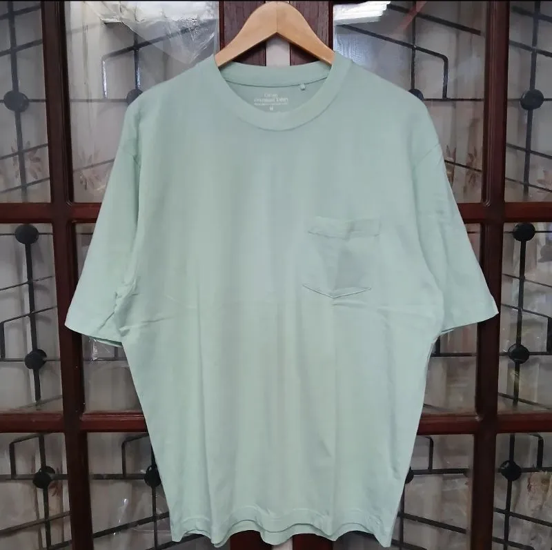 GU Streetwear Casual T-shirt Pria green blue photo 1