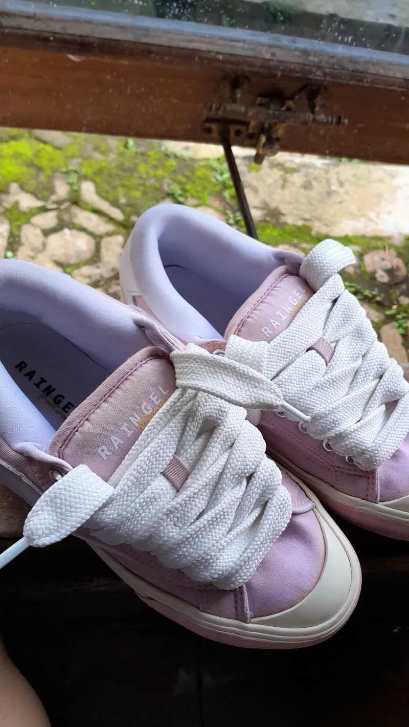 Y2K Casual Sneakers Wanita white pink photo 1