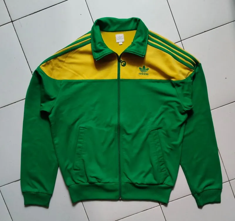 Adidas Casual Track jacket Pria green yellow photo 1