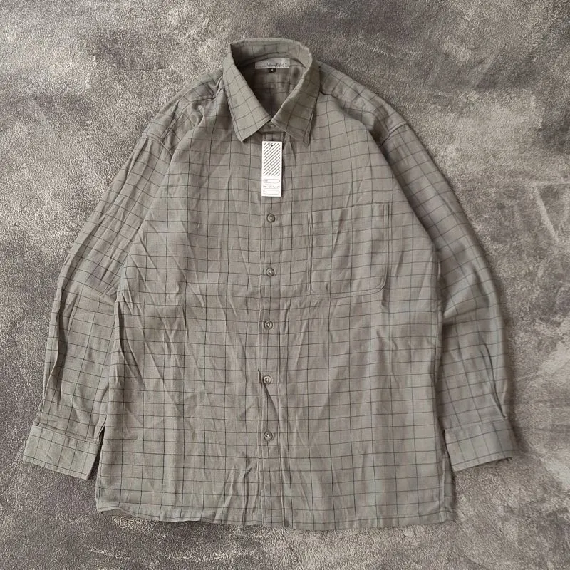 LAINE Casual Casual shirt Pria black gray photo 1