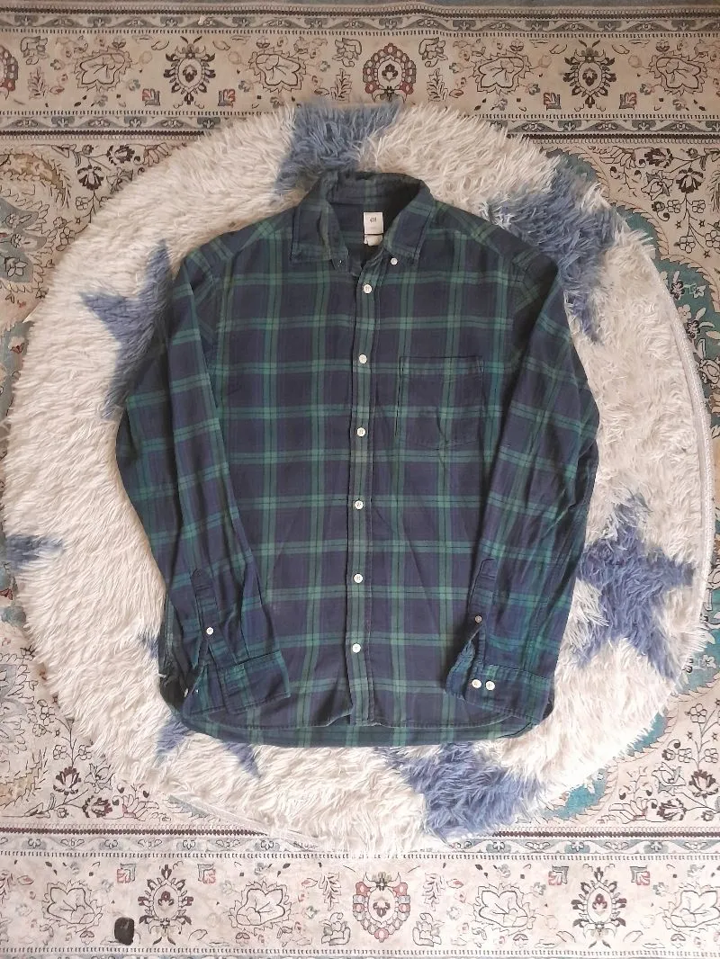 H&M Casual Casual shirt Pria navy photo 1