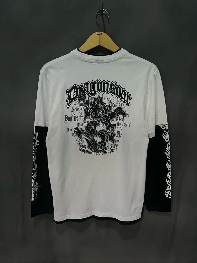 Beaumont Carr Grunge Goth Sweatshirt Pria white black photo 1