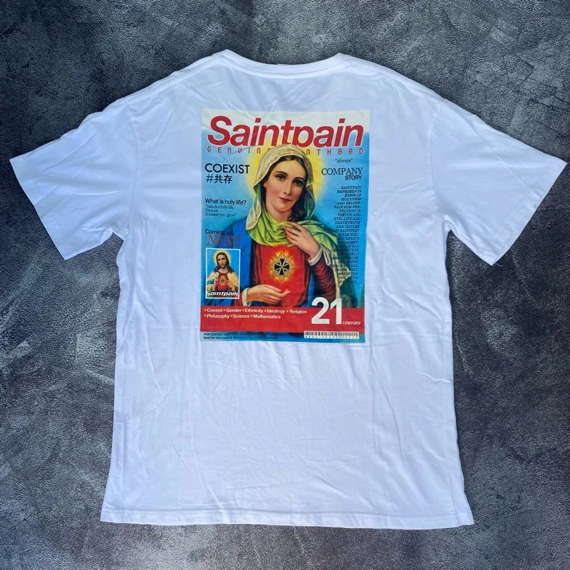 Vintage Streetwear T-shirt Pria white photo 1