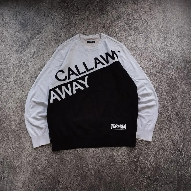 Casual Sweater Pria white black photo 1
