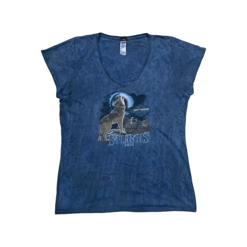 Harley Davidson Y2K Avant Garde T-shirt Wanita blue photo 1