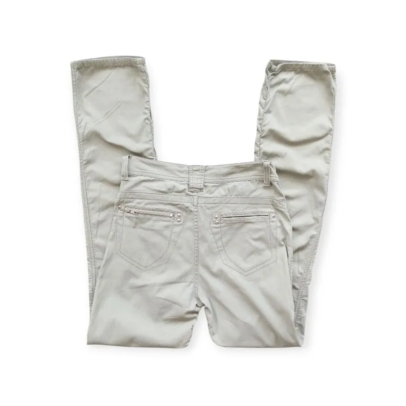 Goth Emo High waisted jeans Wanita white gray photo 1