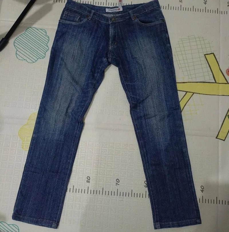 Devar Denim Casual Wide leg jeans Wanita black blue photo 1