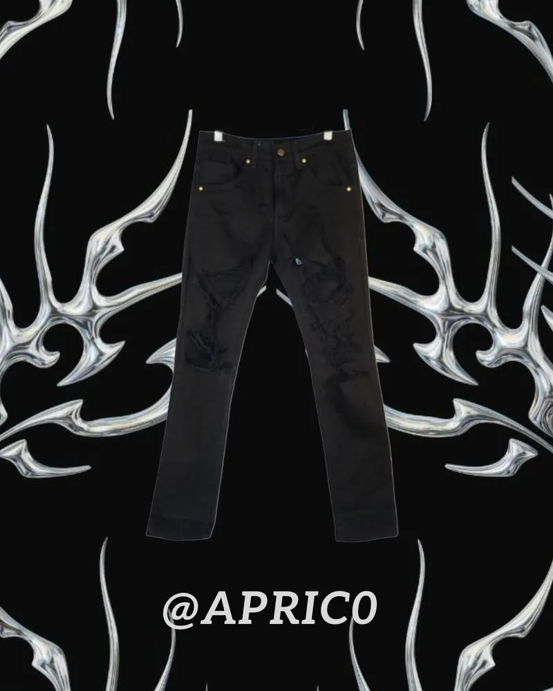 Streetwear Y2K Skinny jeans Wanita black photo 1