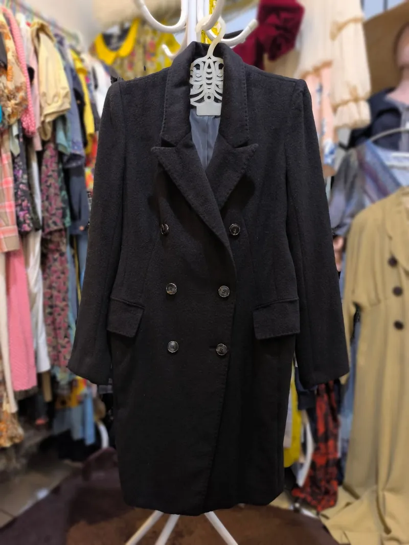 Vintage Pea coat Wanita black photo 1
