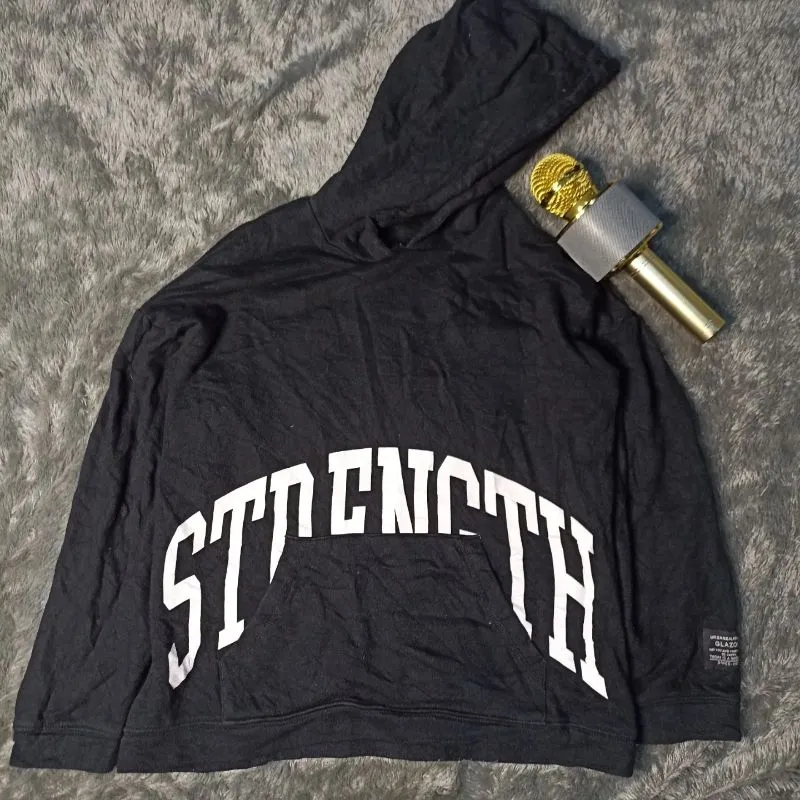 Glad News Streetwear Grunge Hoody Kids black photo 1