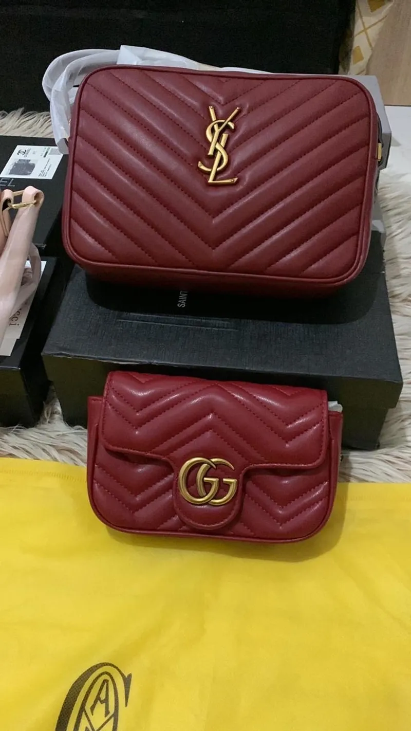 Gucci Luxury Bags & purse Wanita burgundy photo 1
