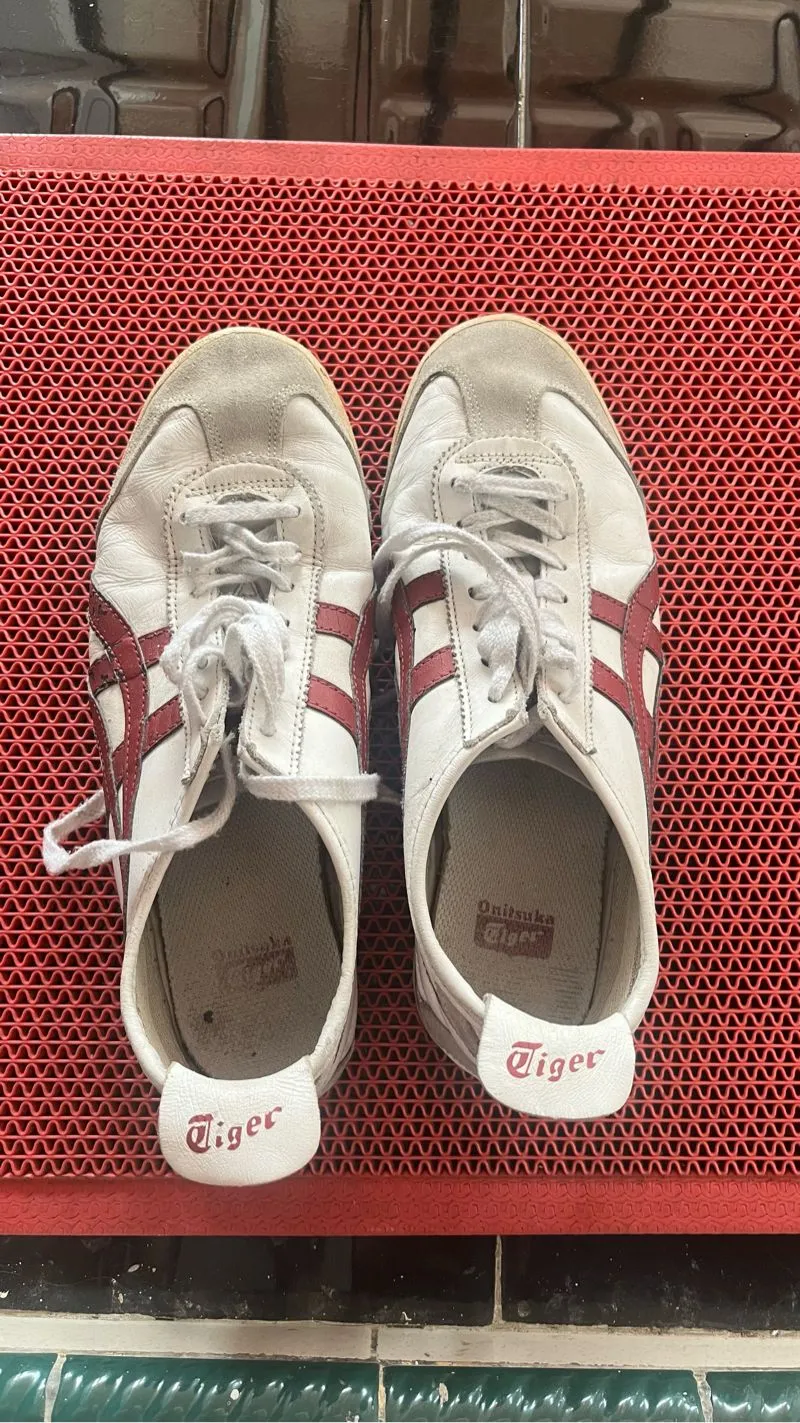 Onitsuka Tiger Minimalist Casual Casual shoe Pria burgundy white photo 1