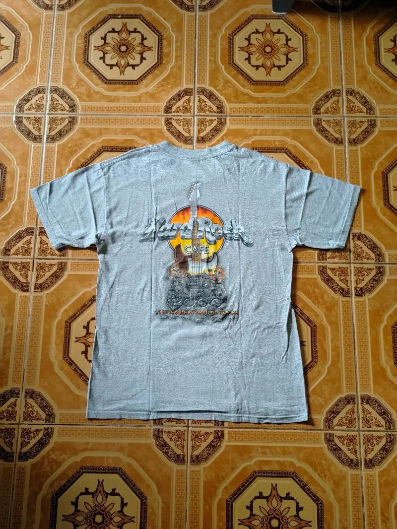 Hard Rock Cafe Biker Casual T-shirt Pria gray photo 1