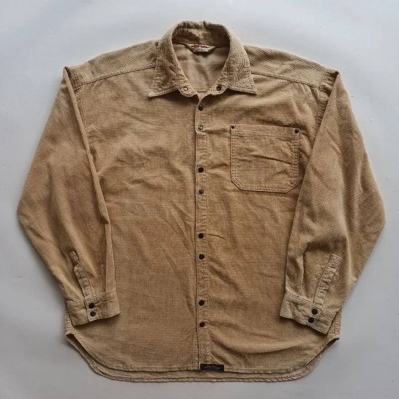 Vintage Formal shirt Pria tan brown photo 1