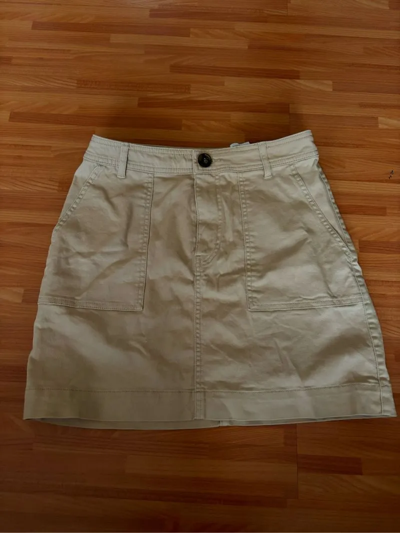 H&M Coquette Casual Skirt Wanita tan cream photo 1