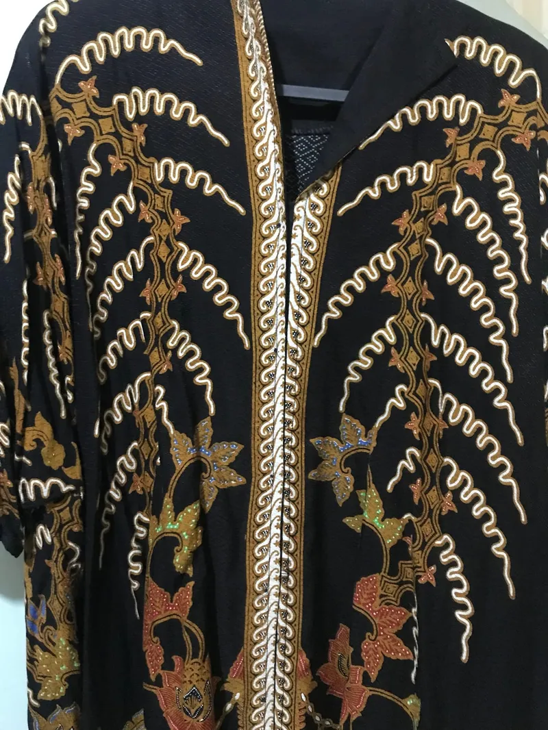 Biasa Casual Batik Maxi dress Wanita black photo 1
