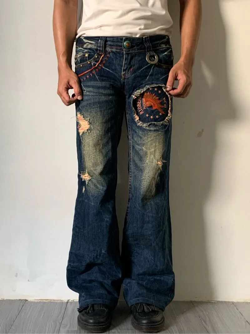 Japanese brand Y2K Goth Jeans Pria multicolor photo 1