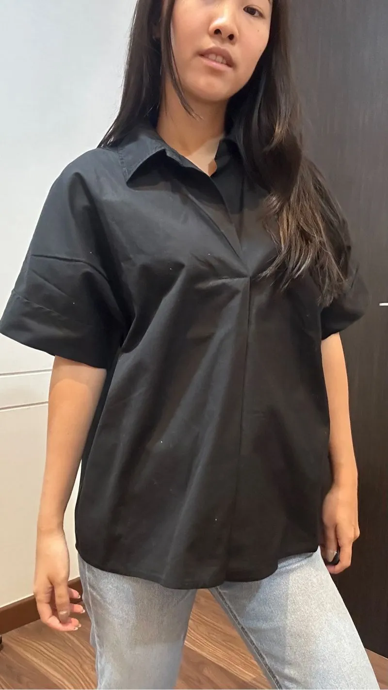 Casual Shirt Wanita black photo 1