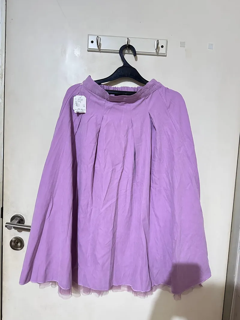 Minimalist Casual Skirt Wanita purple photo 1