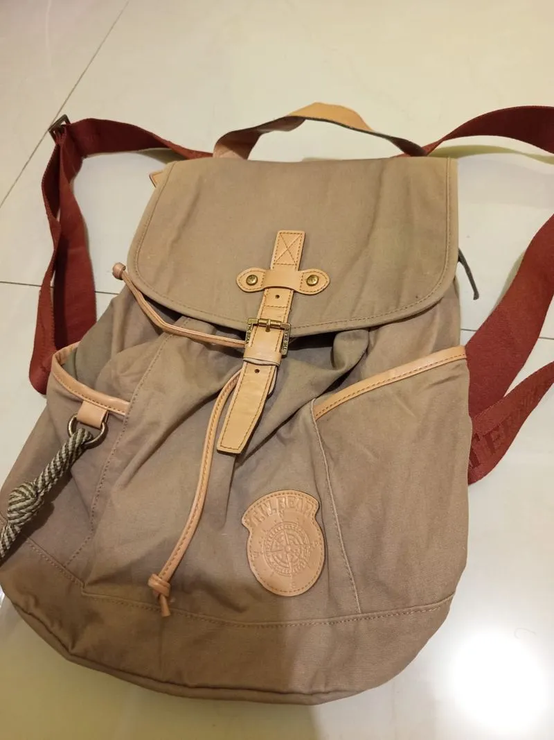 Teenie Weenie Vintage Casual Backpack Wanita tan brown photo 1