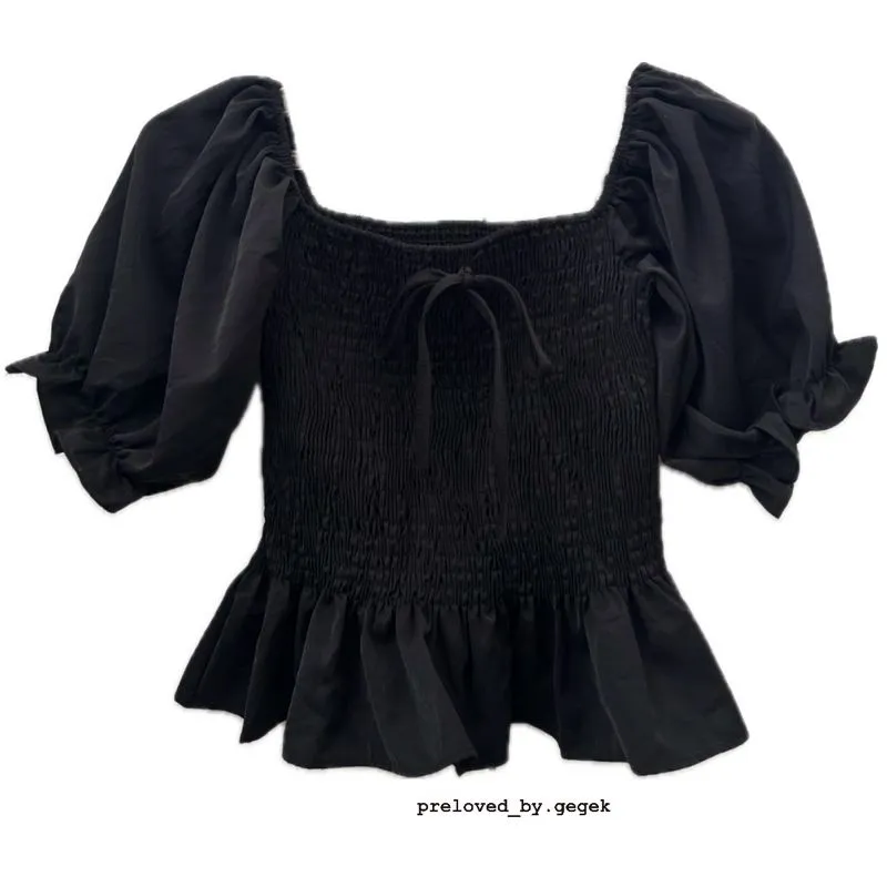 Coquette Casual Blouse Wanita black photo 1