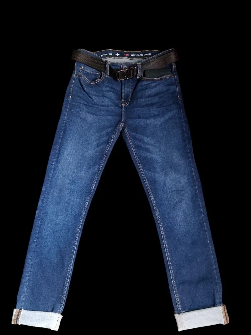 Japanese brand Streetwear Indie Jeans Pria black blue photo 1