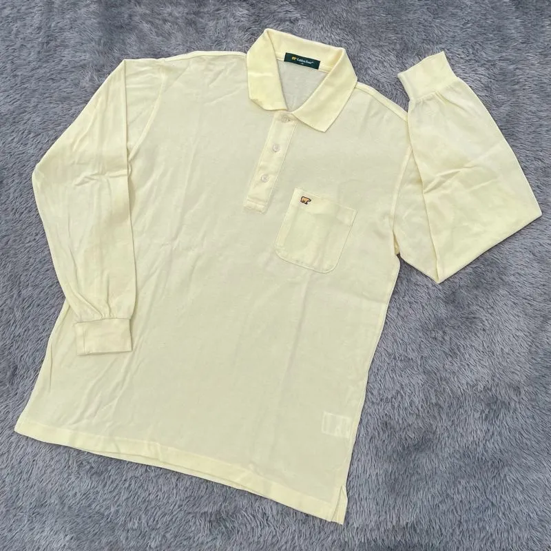 Casual Polo shirt Pria yellow photo 1