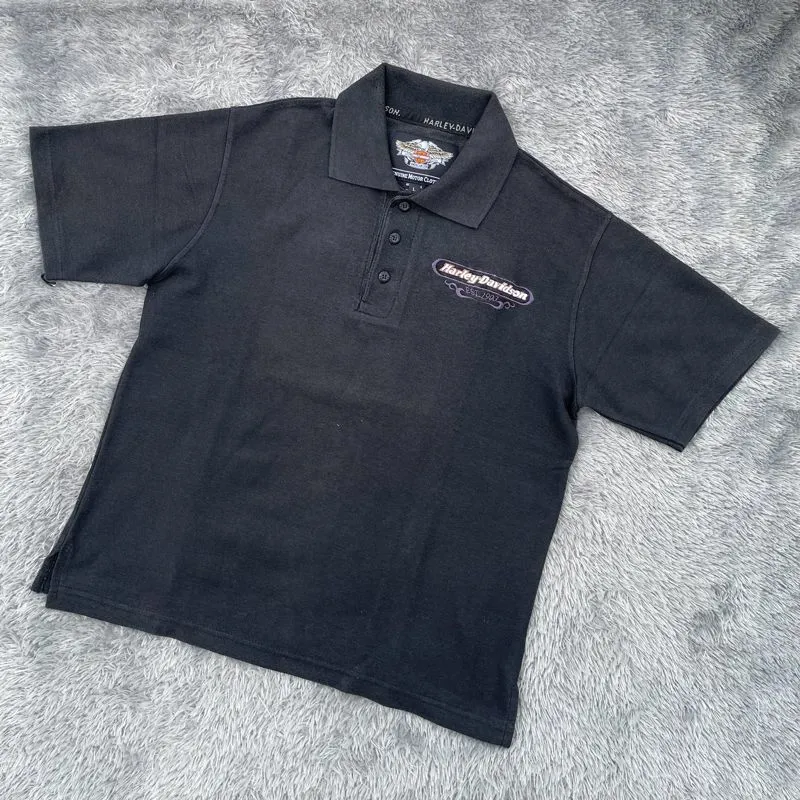 Harley Davidson Vintage Luxury Polo shirt Pria black photo 1